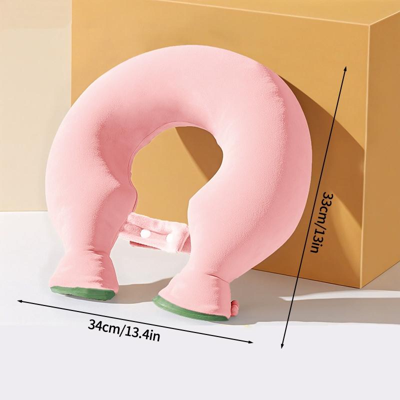Multi Functional Hot Compress U-Shaped Pillow Creative Hot Water Bag Xmas Gift Water Injection Thickened Detachable Neck Pillow