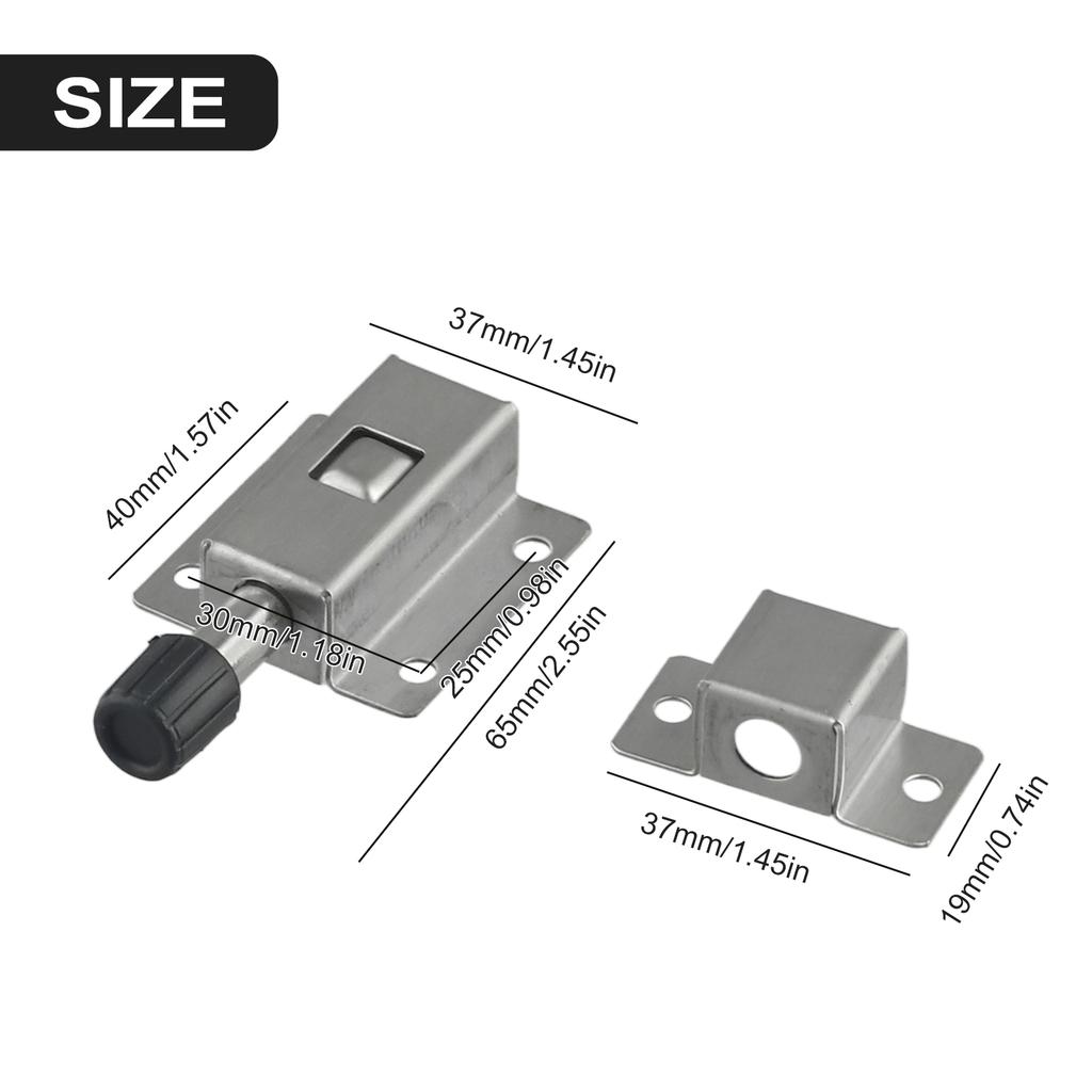 Door Bolt Self-elastic Latch Door Buckle Spring Bolt Home Door Spring Bolt