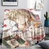 Takashi Natsume Print Flannel Blanket,High quality Comfortable for All Seasons,Home Decor,Warmth and Comfort,Perfect for Christmas Gifts