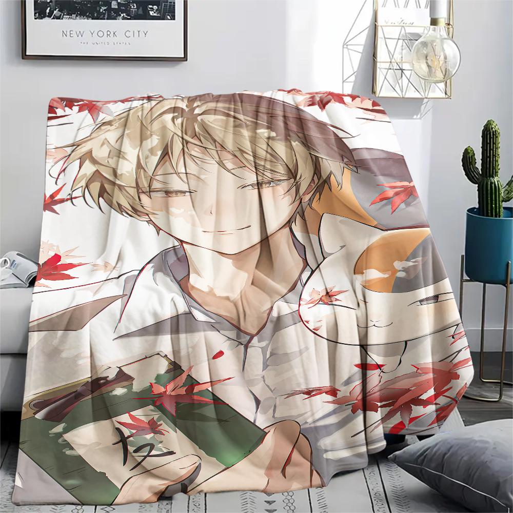 Takashi Natsume Print Flannel Blanket,High quality Comfortable for All Seasons,Home Decor,Warmth and Comfort,Perfect for Christmas Gifts