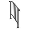 VEVOR Handrails for Outdoor Steps, 2-3 Step Stair Hand Rail Kit, Transitional Carbon Steel Railings with Installation Kit, Stair Rails for Seniors