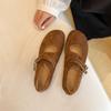 New Autumn Fashion Flat Ballet Shoes Women Shallow Ballet Leather Round Toe Female Ballerina Soft Moccasin Mary Janes Shoes
