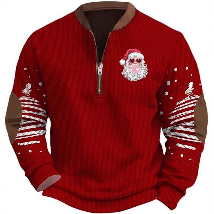 Men's Christmas Snowflake Tree Print Hoodie - Autumn 2025 Edition