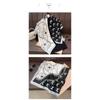 Korean Fashion Vintage Elegant Camellia Printed Square Scarf For Women
