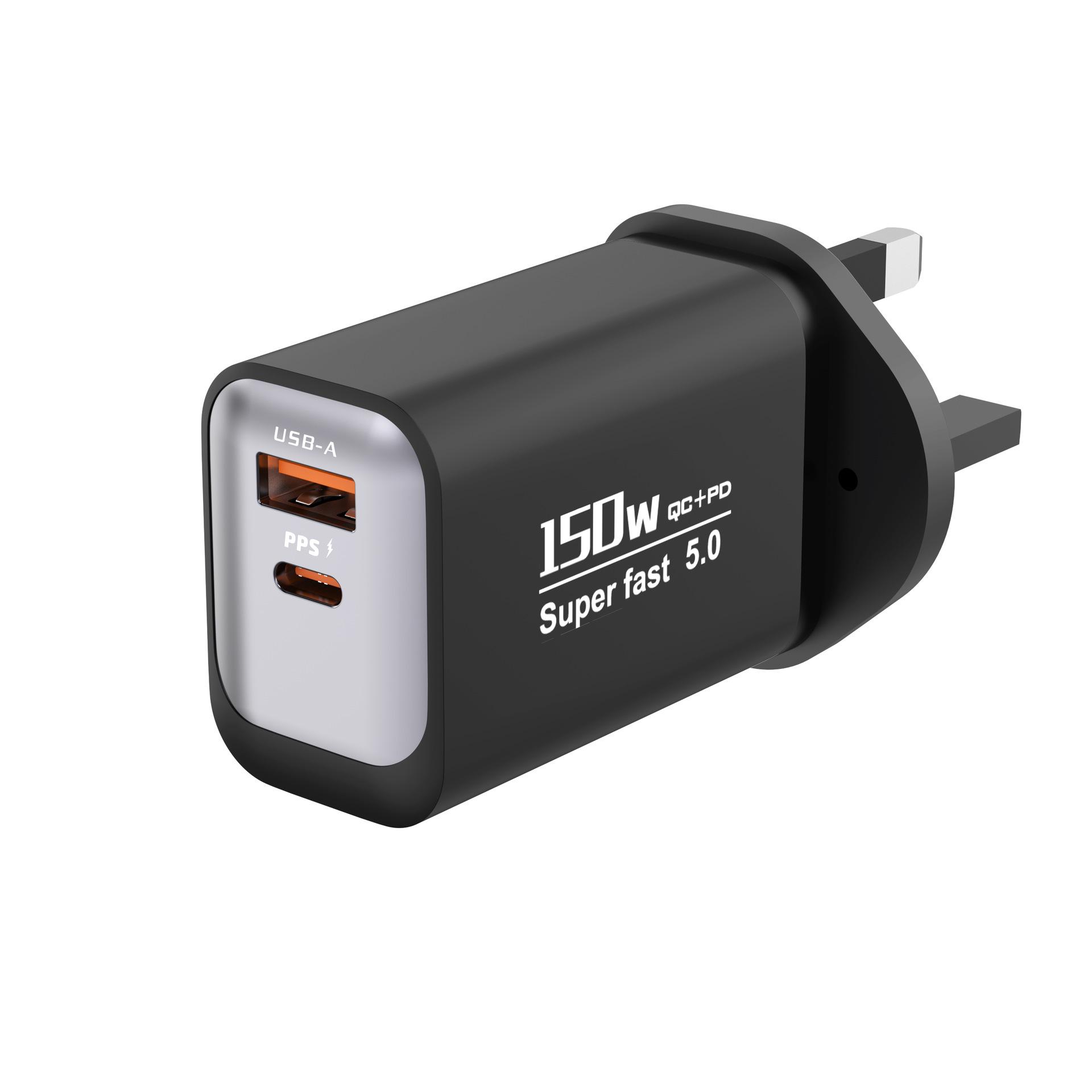

150 Вт Двопортовий USB-зарядний пристрій для подорожей з PD та QC3.0 - Надшвидка зарядка для дрібних приладів Bare Machine with Matte Bag