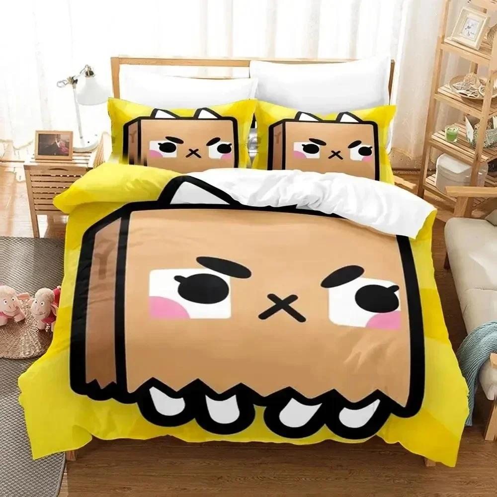 3D Anime Game Toca Bocas Bedding Set King Twin Double Child Bedding Set Microfiber Or Polyester Duvet Cover Set Home Textiles