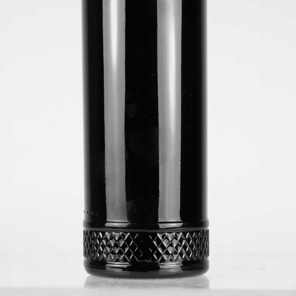 10x Glass Bottles CRYSTAL 500ml BLACK ELEGANT for Alcohol Gift