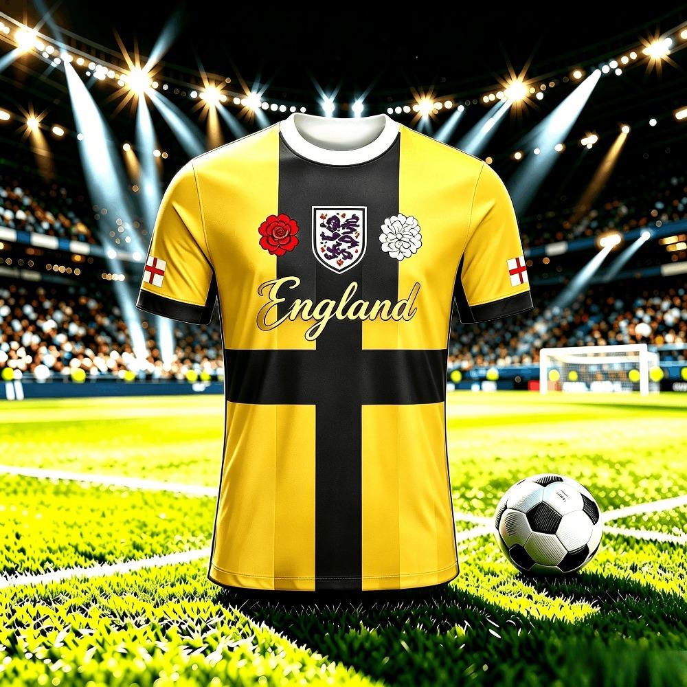 2026 Summer England Football Style Sports Quick-dry Men's T-Shirt Fashion Print Casual Women Short Sleeve Men's Sports Tee Shirt