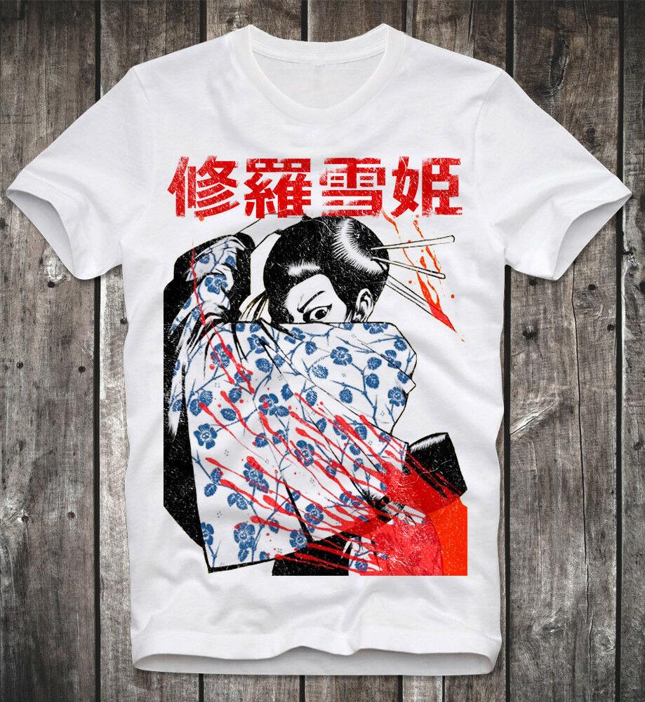 T Shirt Lady Snowblood Oyuki Manga Japan Japanese Retro Vintage Anime Cult White- Show Original Title Cotton Brand T Shirt
