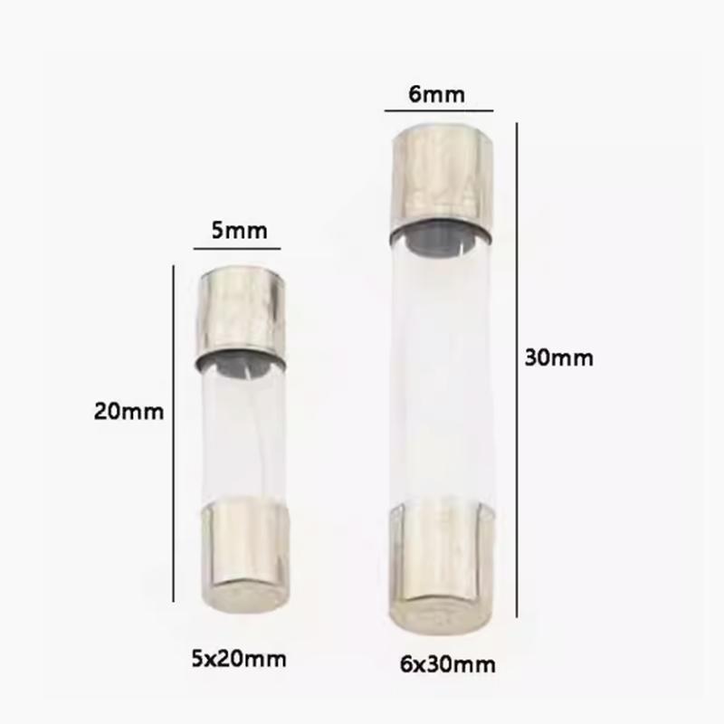 100PCS 5*20MM GLASS Quick Blow FUSE 6*30 Fast Blow insurance tube 5X20MM 6X30 250V 0.1A/0.5A/1A/2A/3A/4A/5A/6A/7A/8A/10A/15A/20A Fuses4