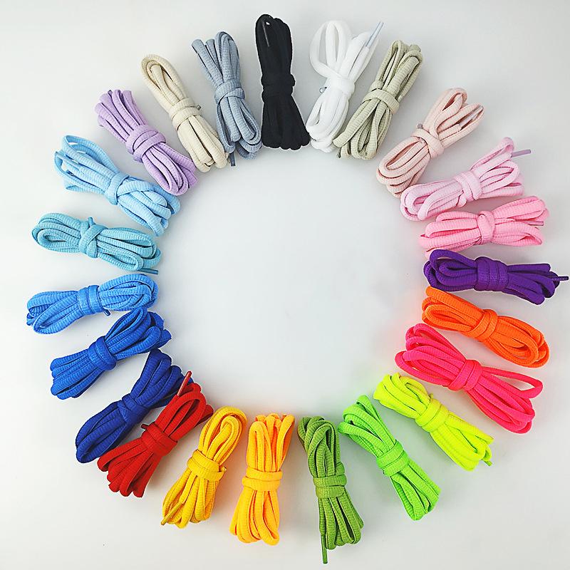 NEW Strings Oval Shoe Laces 20 Colors of High-Quality Semi-Circular Shoelaces for Sneakers and Basketball Shoes 1Pair