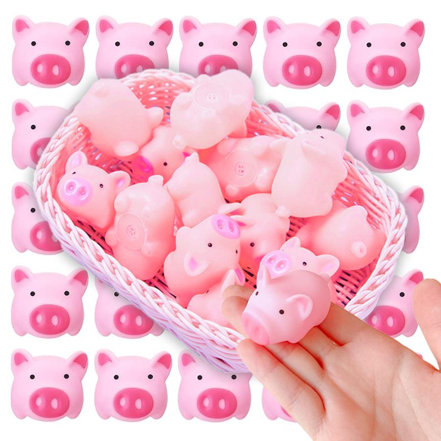 5/15/30pcs Pink Pig Durable Stress Relief Supplies Pet Dog Chew Squishy Toys Squeeze Decompression Tool Birthday Gift XJM