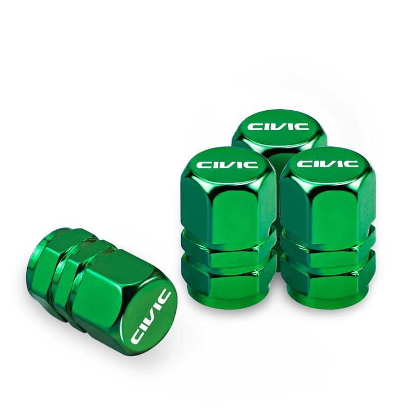 4Pcs Metal Car Wheel Tire Valves Caps Waterproof Dustproof Cover For Honda Civic Fit Accord City Vezel CR-V S660 Odyssey HR-V rlsh58