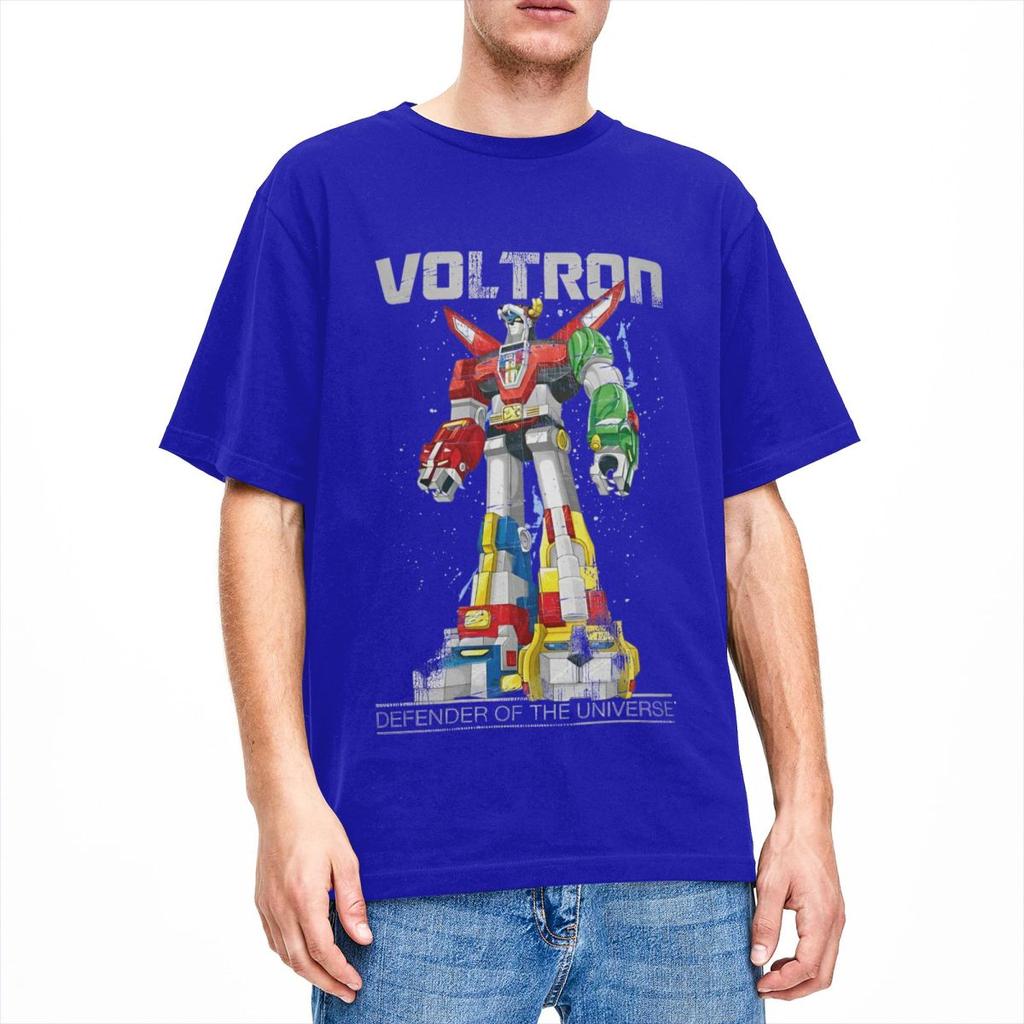 Unisex Unisex's T-Shirts Voltron Legendary Defender Fashion Pure Cotton Tee Shirt Short Sleeve Robot Anime T Shirt Tops Big Size