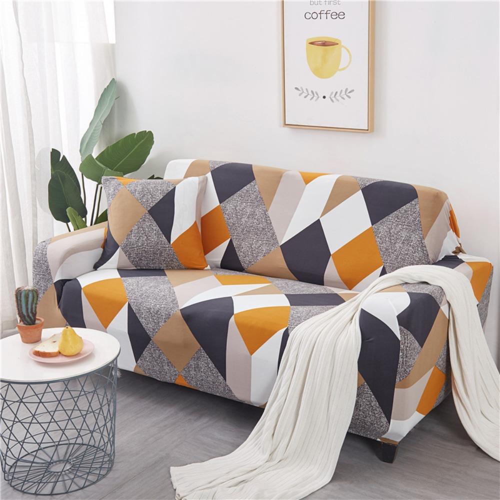 Elastic Couch Cover Dust-proof Sofa Protector Home Decoration Printed Sofa Cover Bedroom