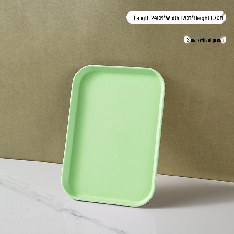 Rectangular Plastic Tea and Snack Tray for Home, Hotel, or Restaurant Use
