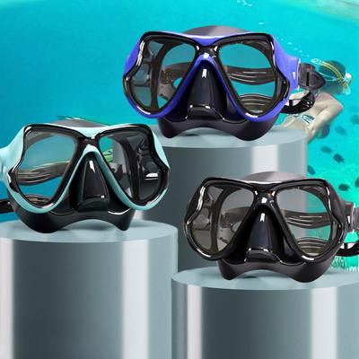 Diving Mirror Soft Silicone High Definition Tempered Glasses Swimming Goggles Adult Large Frame Men Women Submarine Mask 1PC