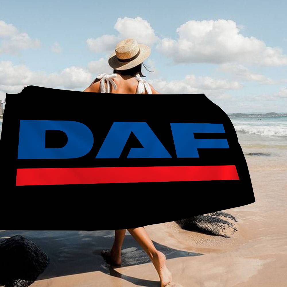 

D-DAF T-Truck Logo Microfiber Beach Towel Absorbent Quick dry Soft Yoga Swimming Resort Mountain Climbing Towel W30*H60(CM)
