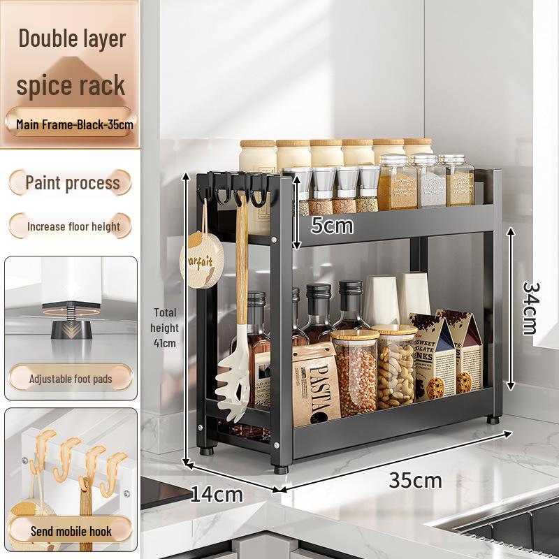 Kitchen Countertop Spice and Sauce Storage Rack