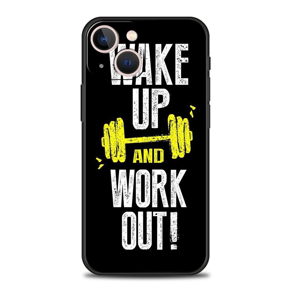 Phone Case For iPhone 16 15 14 13 12 11 Pro Max XS X XR SE 7 8 Plus Protective Shell Gym Fitness Bodybuilding iPhone 16e Cover