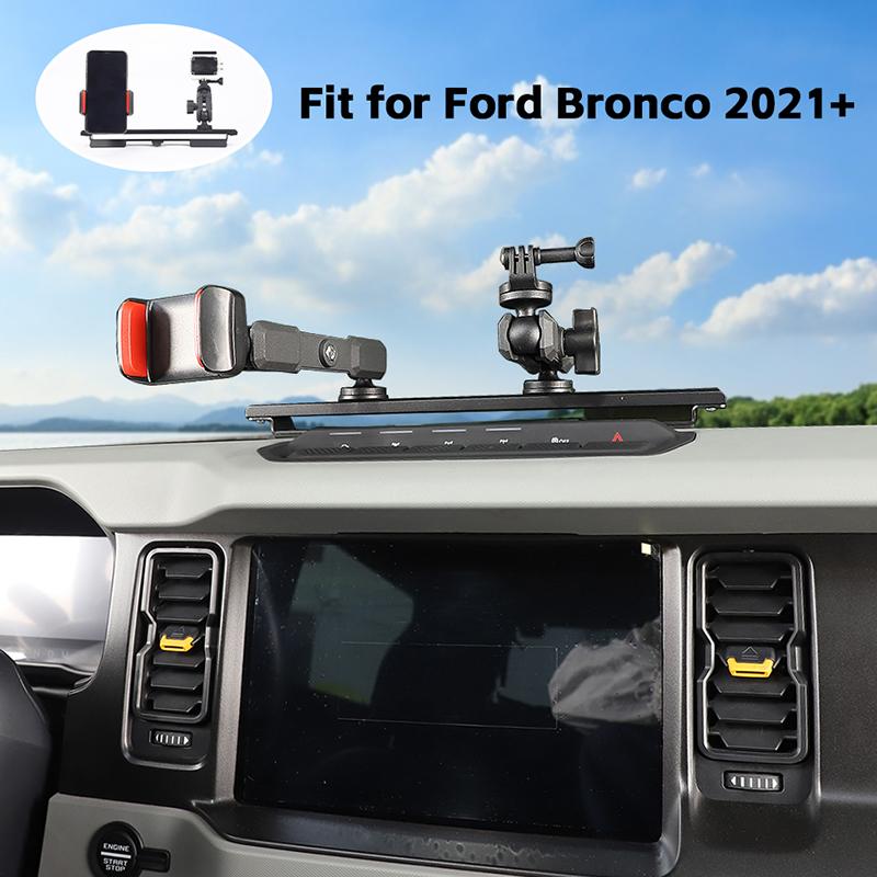 Car Center Console Slide Rail Expansion Phone Holder Bracket GPS Bracket  Fit For Ford Bronco 2021 Up Car Interior Accessories