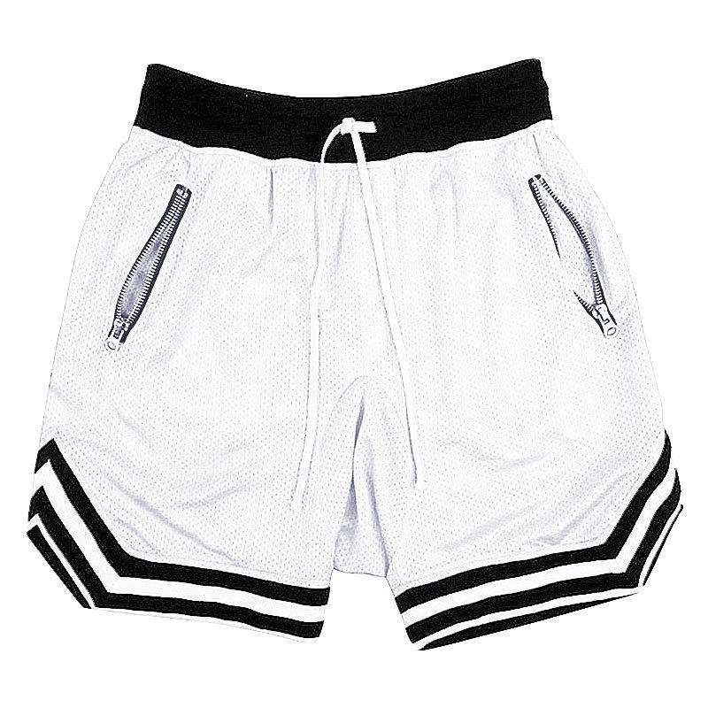 Men's Breathable Mesh Athletic Shorts - Casual European/American Summer Loose Fit for Running, Fitness, and Basketball.