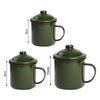 360/500/660ML Emaille Milchbecher Rostfrei Gesund Umweltfreundlich Retro Wasserbecher Mit Deckel Haushaltswaren