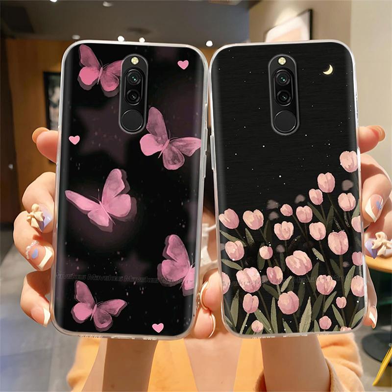 For Redmi 8 8A Pro Case TPU Silicone Shockproof Cat Phone Cover For Redmi 8 8A 7 7A redmi7 Transparent Funda Printing Soft Coque