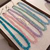 Natural Crystal Beaded Necklace 8Mm Women'S Fashion Versatile Stacked Belt Niche Design Neck Chain Collarbone Chain Jewelry