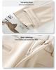 Women's Beige Wool Wide-Leg Pants - Autumn/Winter 2024 Cashmere Blend, Loose & Comfortable.