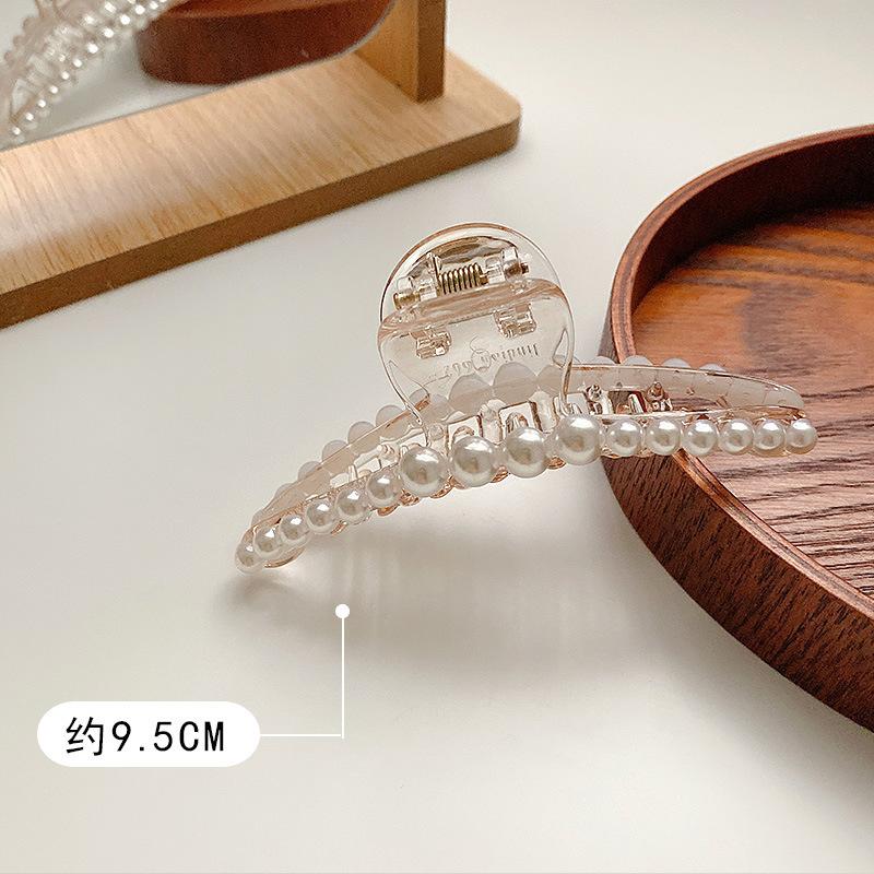Kshmir New style exaggerated large beads acrylic hair clip large make-up hair styling hairpin female hair pearl hair accessories