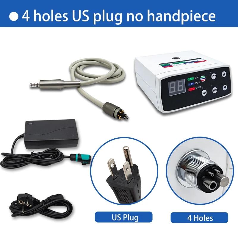 

JINGT-Micromotor Elétrico Sem Escova Dental, Fibra LED, Contra Ângulo, Baixa Velocidade, Handpiece, Redução, 2 Buracos, 4 Buracos, 1:5, 1:1 M4 US Motor