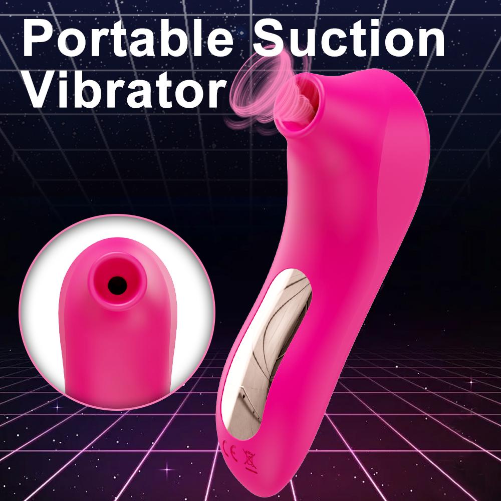 Powerful Suction Cup Sucking Vibrator Sex Toys For Female Masturbation Clit Clitoral Nipple Oral Vacuum Stimulating Massager