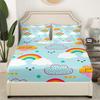 Color Rainbow Cloud Pattern Bed Hat Four-Piece Bedding Set Bedroom Dormitory Bedding Decoration