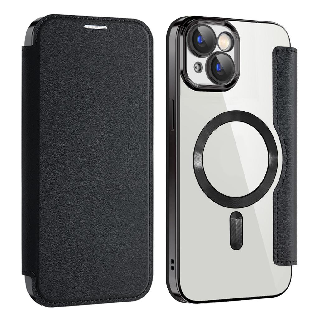 For iPhone 13 Case Compatible with MagSafe RFID Blocking Card Holder Leather Phone Cover