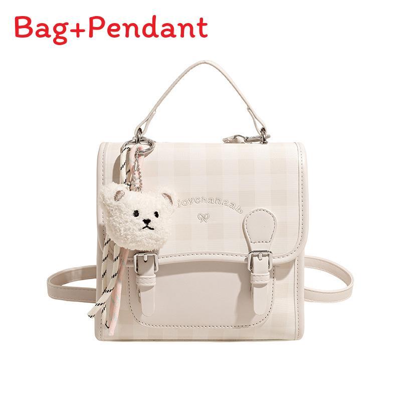 Pu Karierte Muster Ein Schultertasche Für Den Täglichen Gebrauch Damen Mode Handtasche