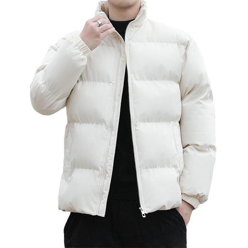 Padded-on Men's Autumn and Winter New Products, Street Tide Brand Solid Color Bread Clothes, Simple Thickened Padded Jacket, Warm Jacket