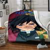 Customiz Name Personality Demon Slayer characters Blanket Soft &Warm Sofa Office Bed Travel Lunch Break Blanket, Gift Suitable All Seasons