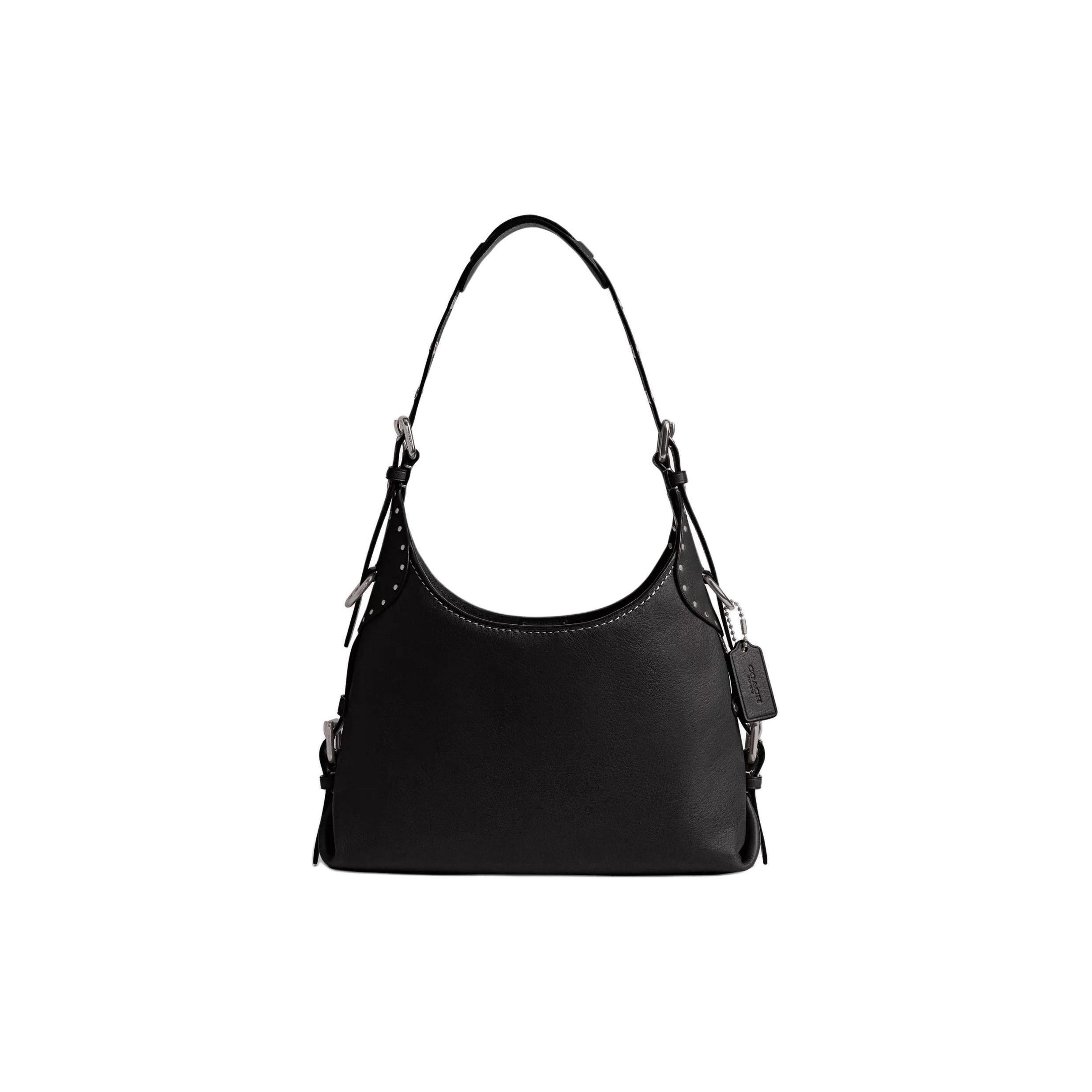 

Coach Cargo 28 Magnetic Snap Grain Leather Tote Bag Women bags Silver Black CT722-LHBLK Basic Set (Bag+Dust Bag)