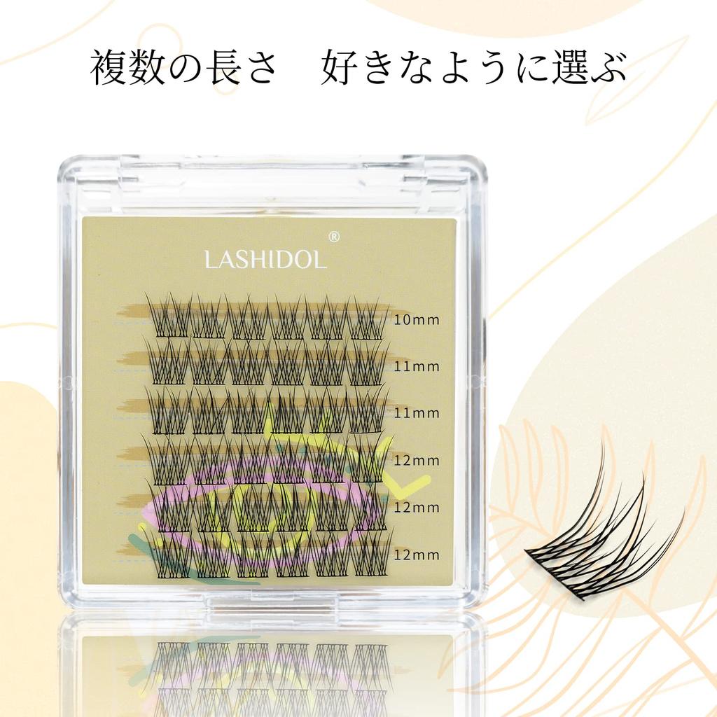 LASHIDOL False Eyelashes Eyelash Natural Fibers (Partial Application, Extensions, DIY, Look, Popular) - Reusable, High-Quality (NO.09 Daily)
