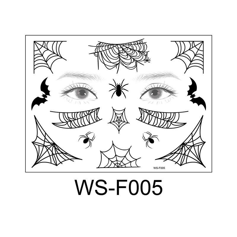 

Waterproof 3D Spider & Web Halloween Tattoo Stickers - Sweat-Proof Enchanting Design 125*170mm