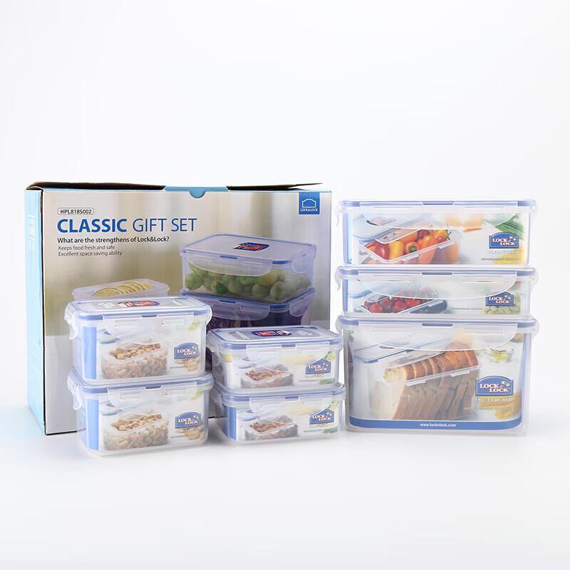 LOCK&LOCK 7-Piece Plastic Food Storage Container Set