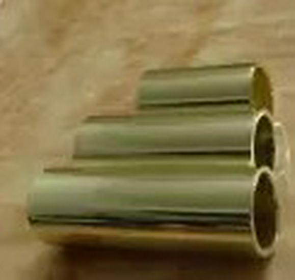 Gilded Genuine William Guitar Finger Cots & Steel Rings for Country, Jazz, Blues, and Electric Guitar Slide.