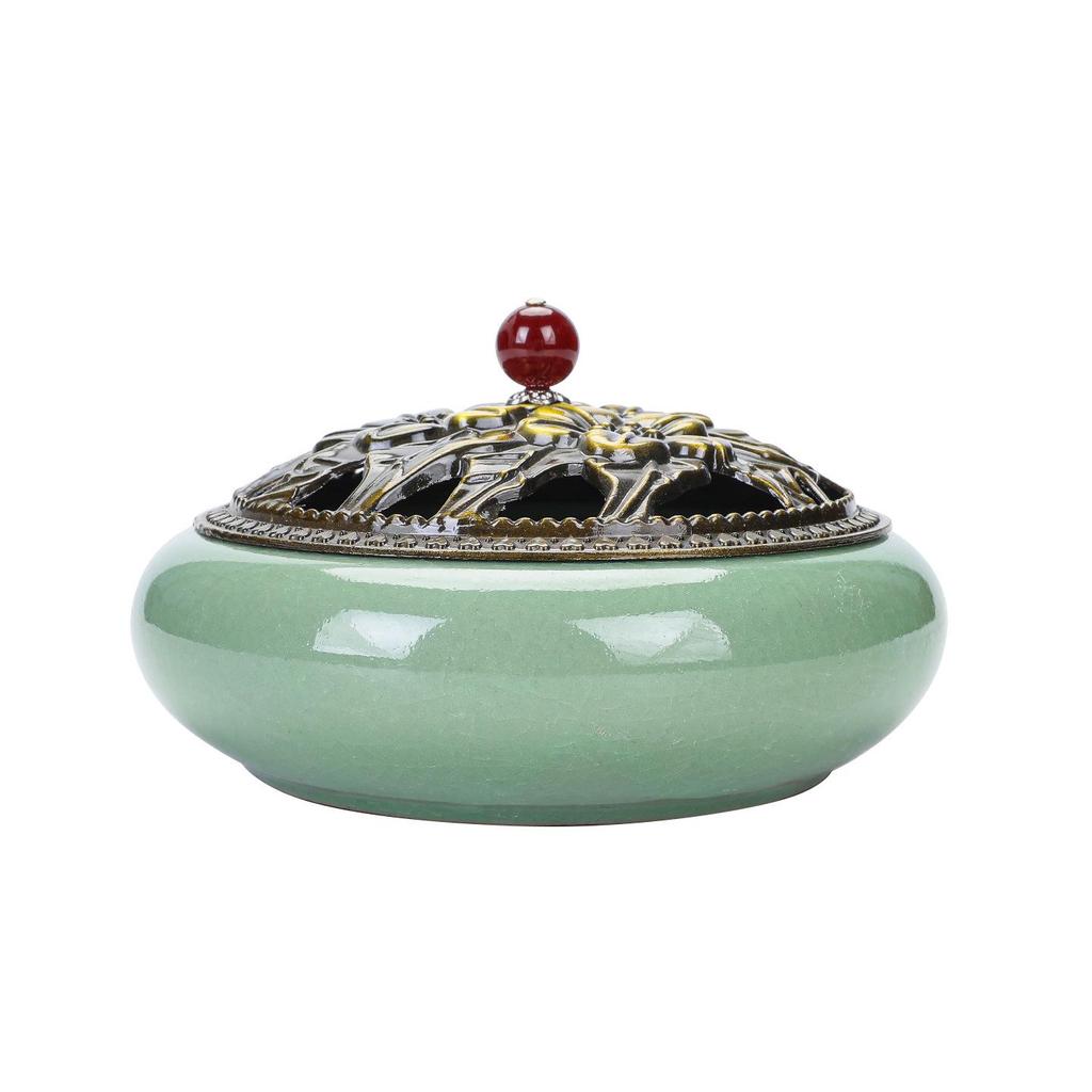 Large Ceramic Mosquito Coil and Incense Burner: Indoor Sandalwood and Agarwood Holder
