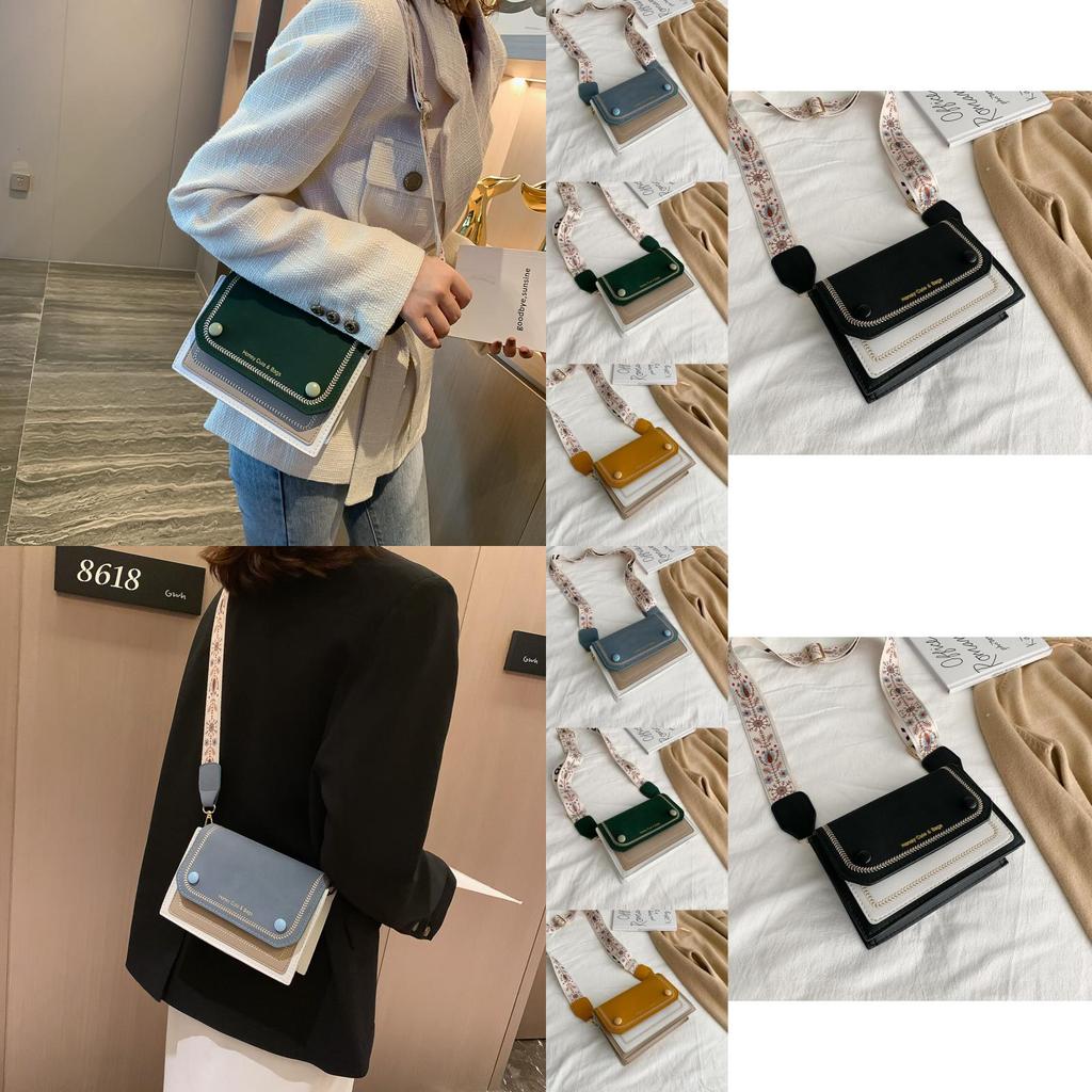 Trendy Korean Style Girls Bag Small Vintage Shoulder Bag With Wide Strap For Daily Use