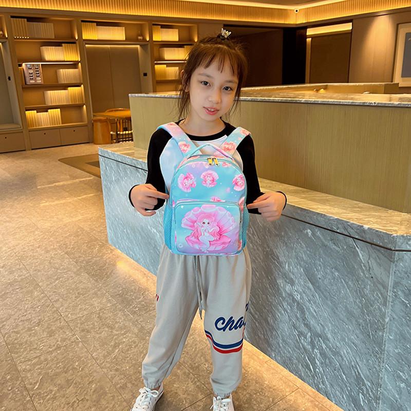 Adorable Cartoon Princess Nylon Backpack For Kids With Colorful Designs And Comforting Padding