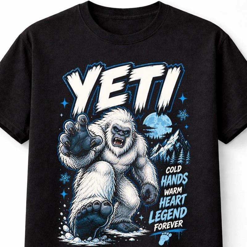 Yeti Abominable SnowUnisex Cryptid Winter Legend Graphic Unisex TShirt S