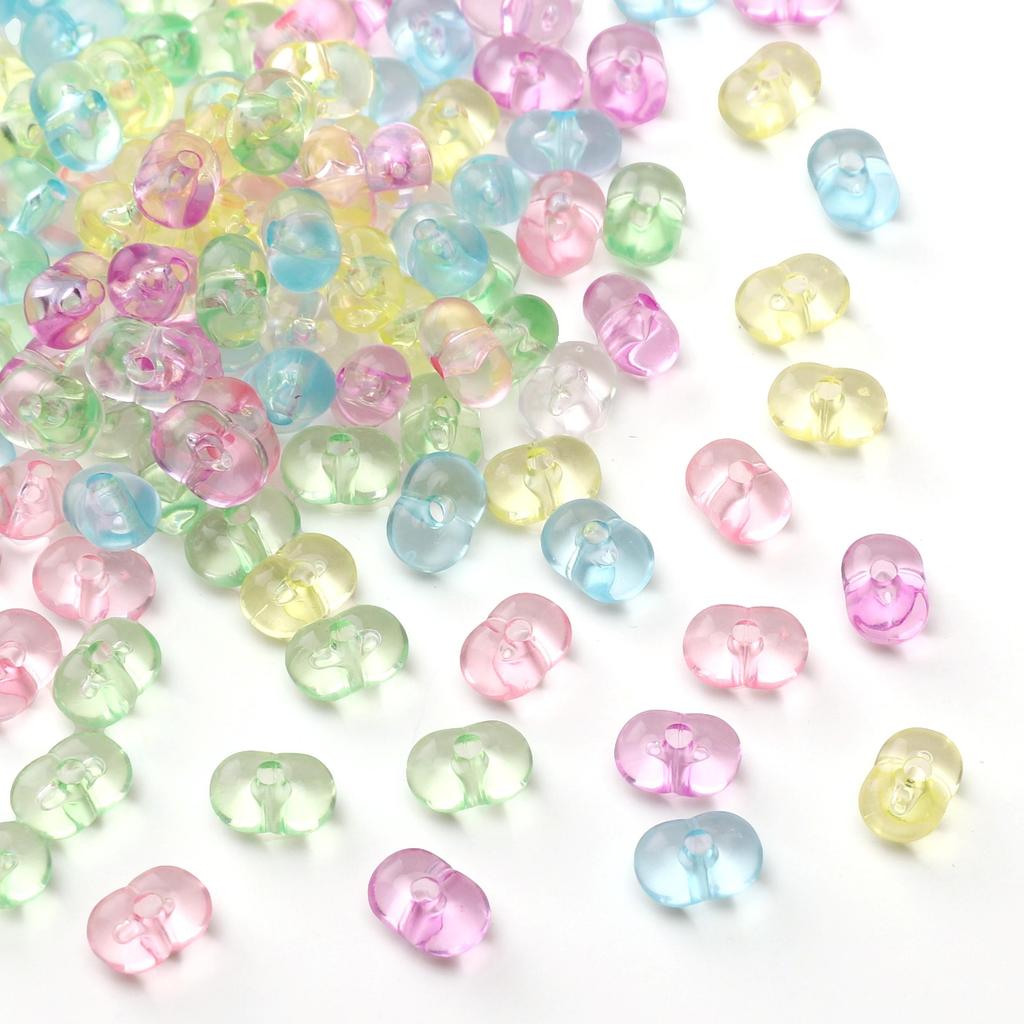 83Pcs Acrylic Translucent Peanut Beads For DIY Necklace Bracelet Earrings Jewelry Making Craft Accessories
