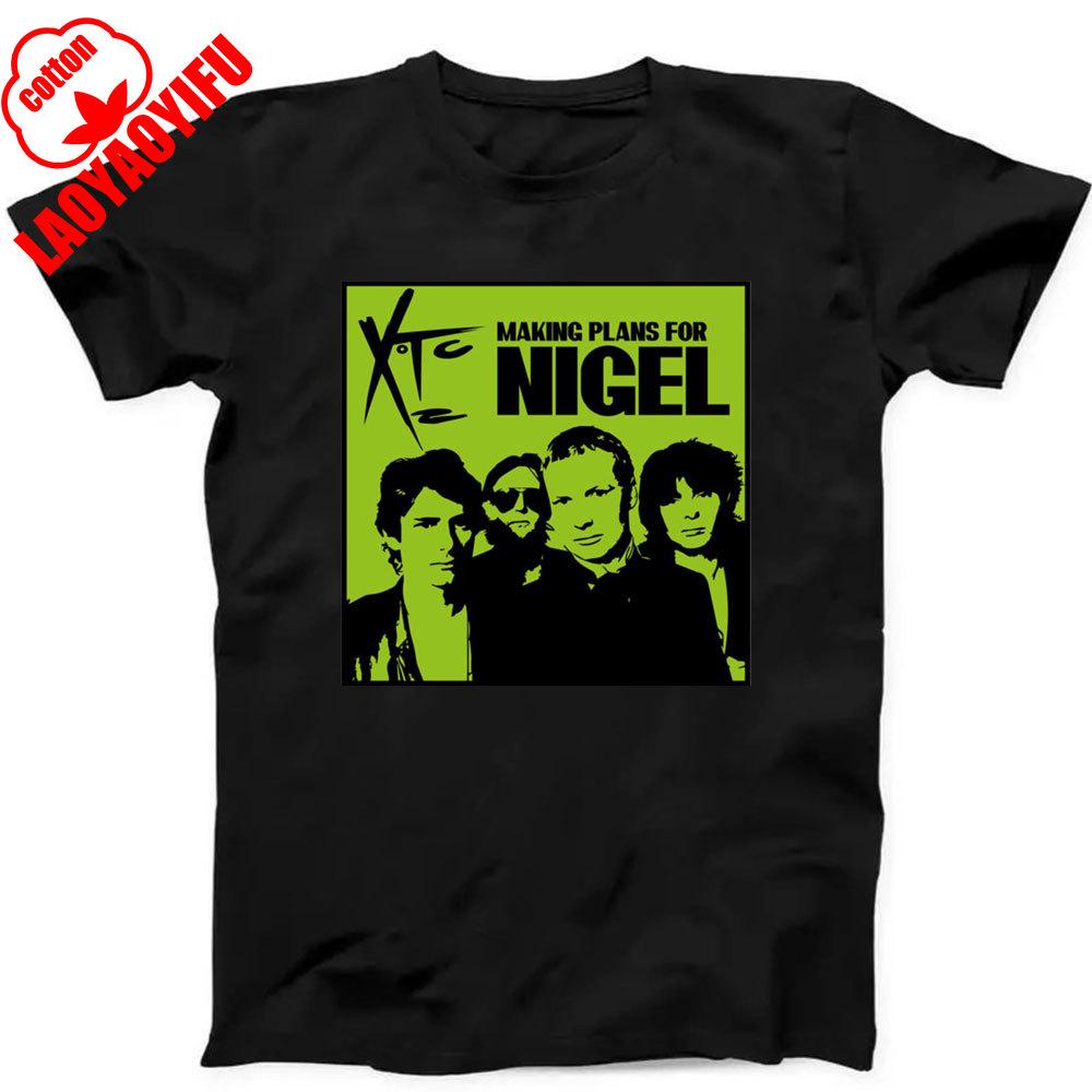 XTC Drums and Wires New Wave Rock Music Gift Black T Shirt Fashionable and Casual Combed Cotton Short Sleeved Round Neck T-shirt