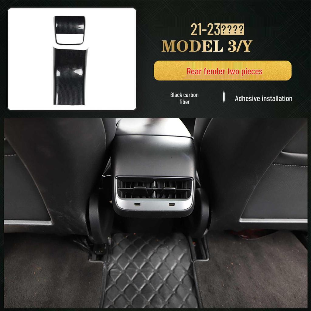 Carbon Fiber Interior for 2021-2023 Tesla Model 3/Y Steering Wheel & Console